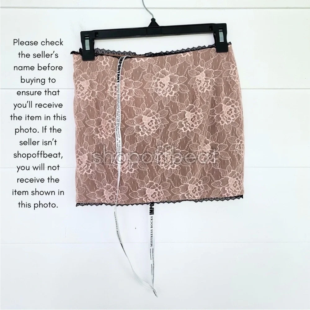 NEW Mistress Rocks Peony Lace Cutout Top & Skirt Set XS